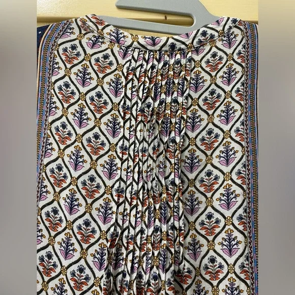 🥰😍Daniel Rainn Boho Country Blue & Purple Colorful Flowing Top - Picture 8 of 12